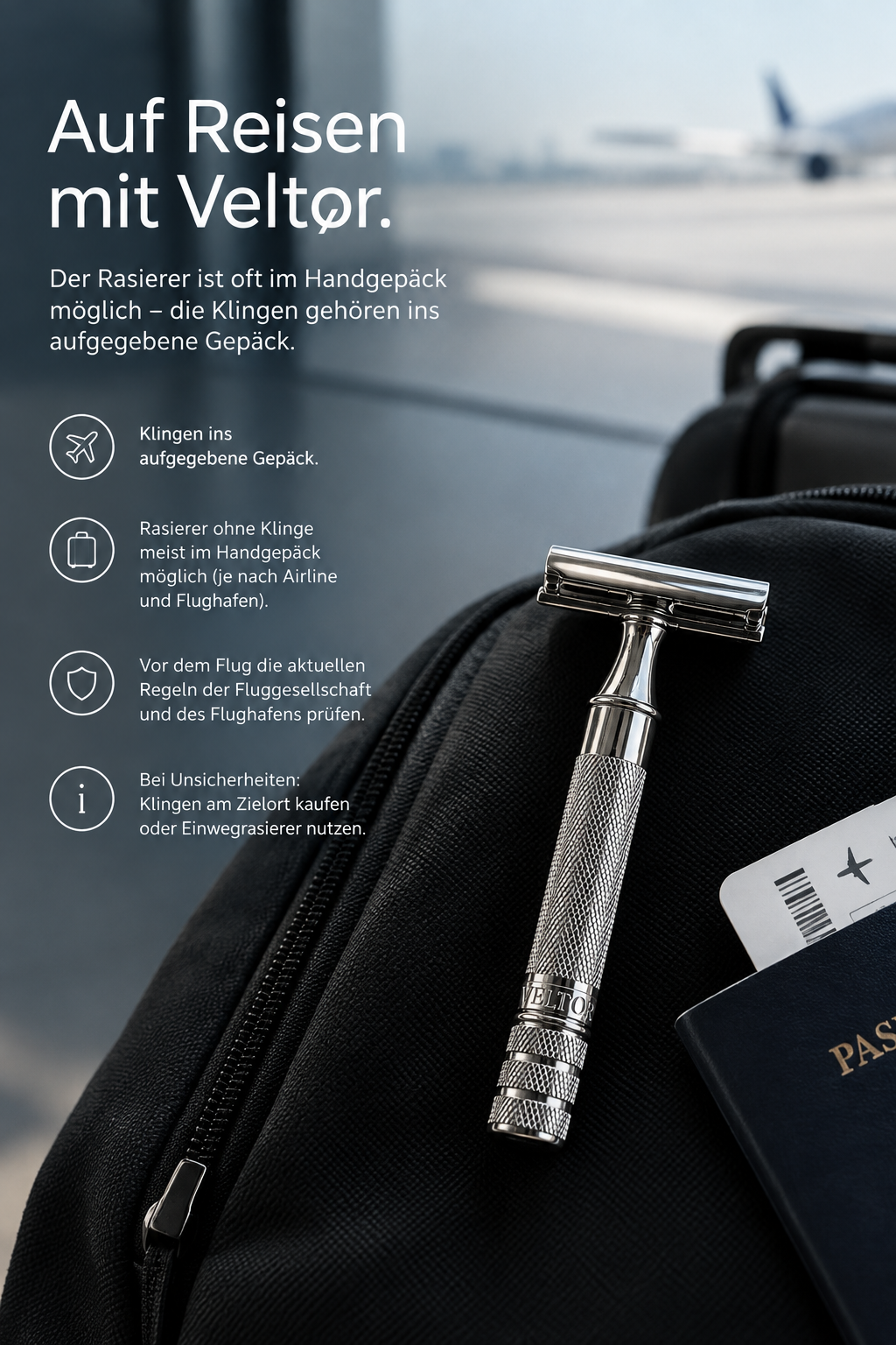 Rasierhobel im Handgepäck: Was du vor dem Flug wissen solltest