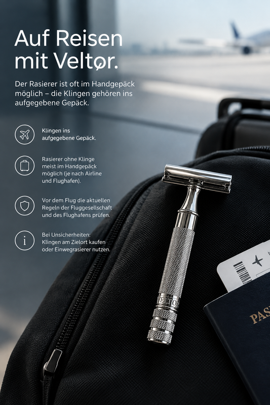 Rasierhobel im Handgepäck: Was du vor dem Flug wissen solltest