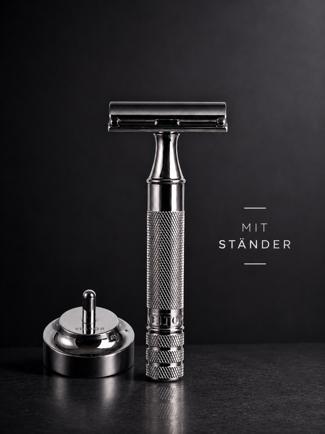 VELTOR LR15 Elite Duo, Sicherheitsrasierer inklusive Ständer